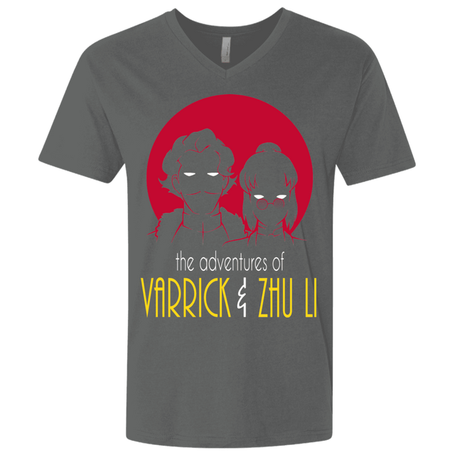 T-Shirts Heavy Metal / X-Small Adventures of Varrick & Zhu Li Men's Premium V-Neck