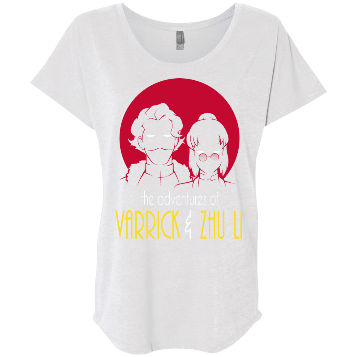 T-Shirts Heather White / X-Small Adventures of Varrick & Zhu Li Triblend Dolman Sleeve