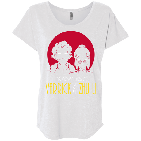 T-Shirts Heather White / X-Small Adventures of Varrick & Zhu Li Triblend Dolman Sleeve