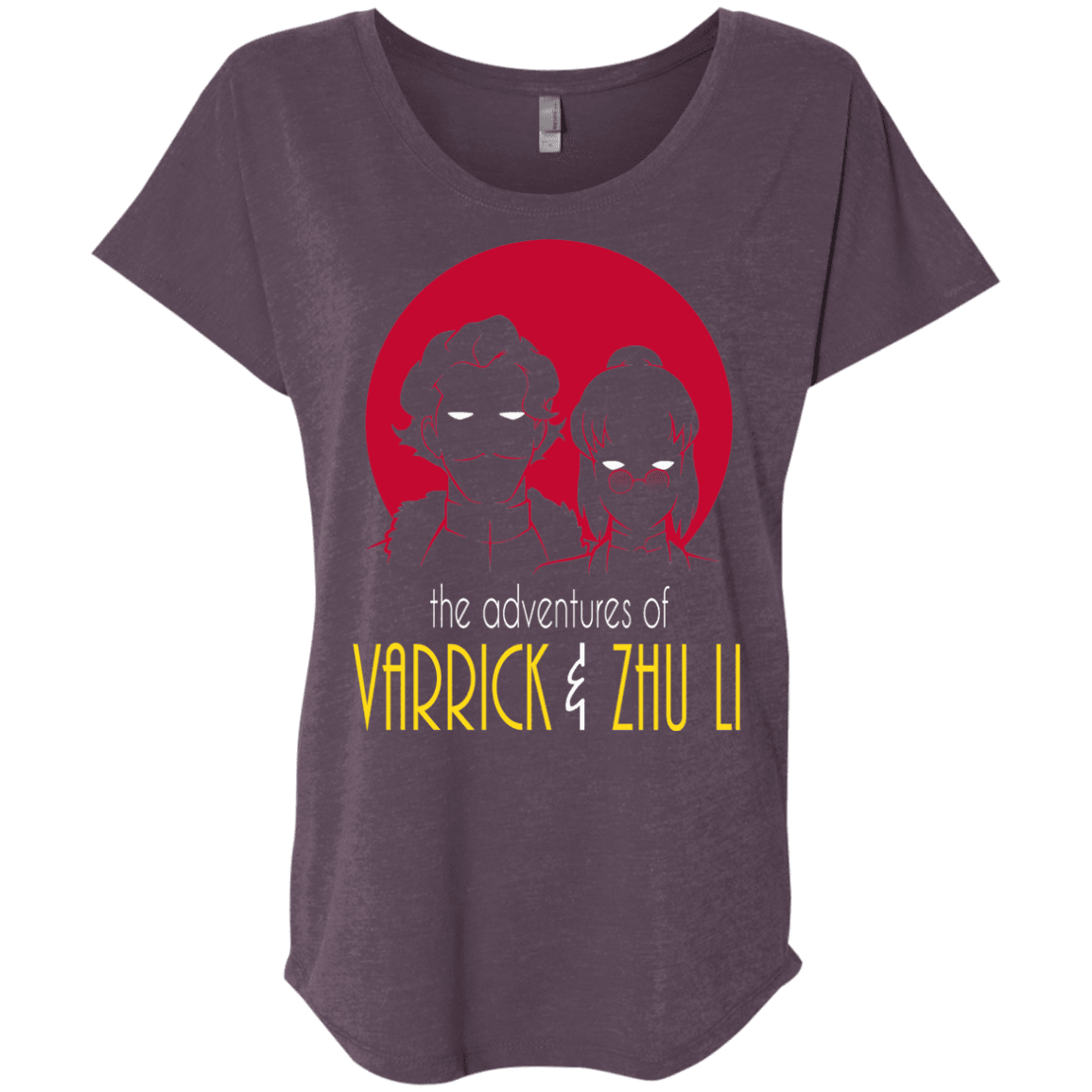 T-Shirts Vintage Purple / X-Small Adventures of Varrick & Zhu Li Triblend Dolman Sleeve