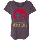 T-Shirts Vintage Purple / X-Small Adventures of Varrick & Zhu Li Triblend Dolman Sleeve