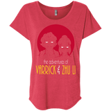 T-Shirts Vintage Red / X-Small Adventures of Varrick & Zhu Li Triblend Dolman Sleeve