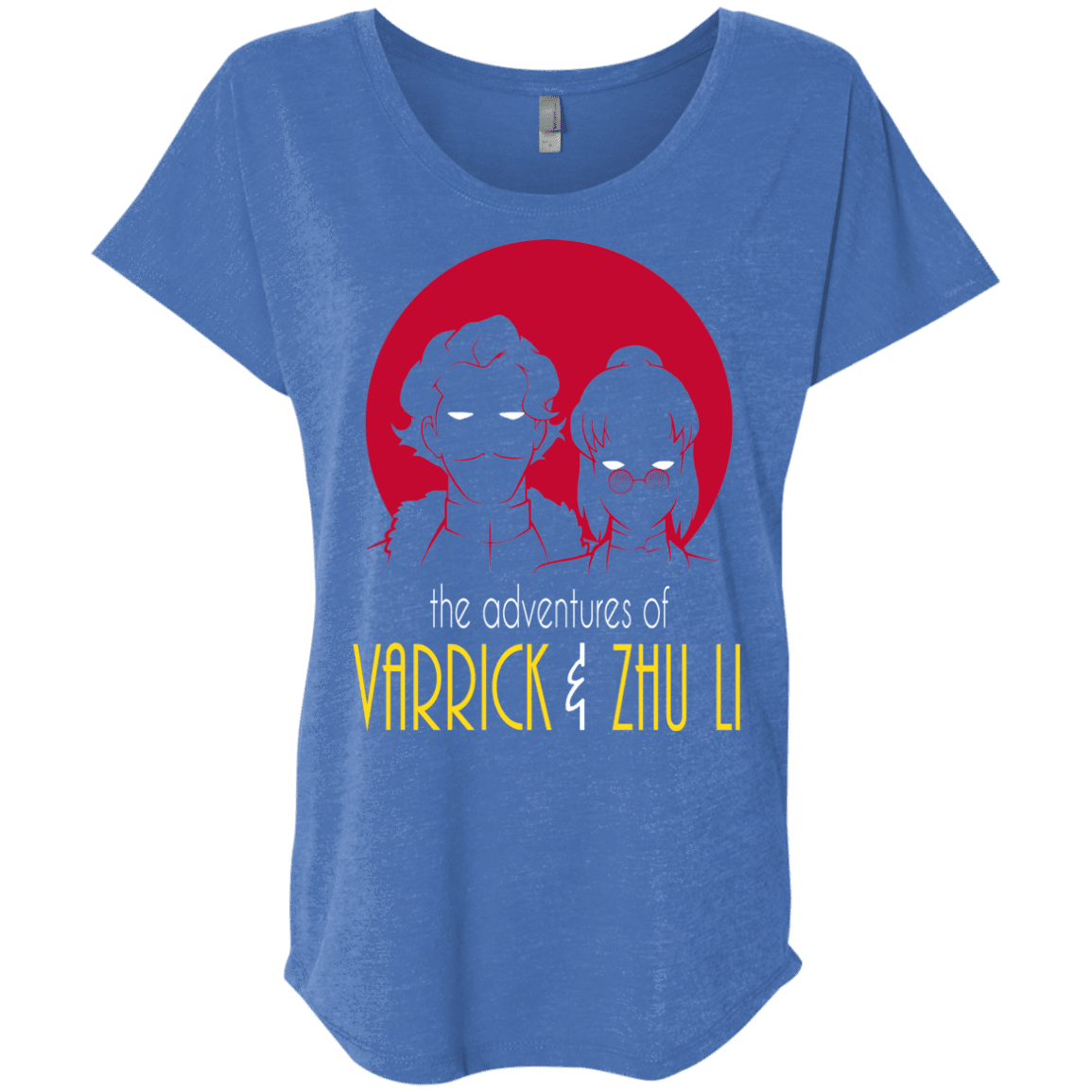 T-Shirts Vintage Royal / X-Small Adventures of Varrick & Zhu Li Triblend Dolman Sleeve