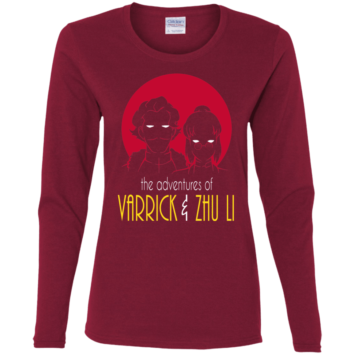 T-Shirts Cardinal / S Adventures of Varrick & Zhu Li Women's Long Sleeve T-Shirt