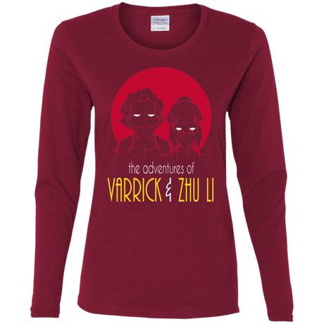 T-Shirts Cardinal / S Adventures of Varrick & Zhu Li Women's Long Sleeve T-Shirt