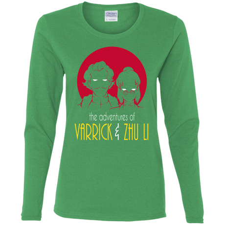 T-Shirts Irish Green / S Adventures of Varrick & Zhu Li Women's Long Sleeve T-Shirt