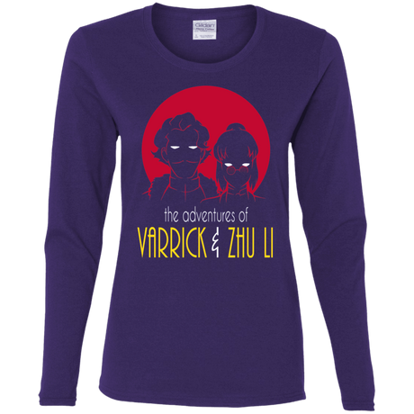 T-Shirts Purple / S Adventures of Varrick & Zhu Li Women's Long Sleeve T-Shirt