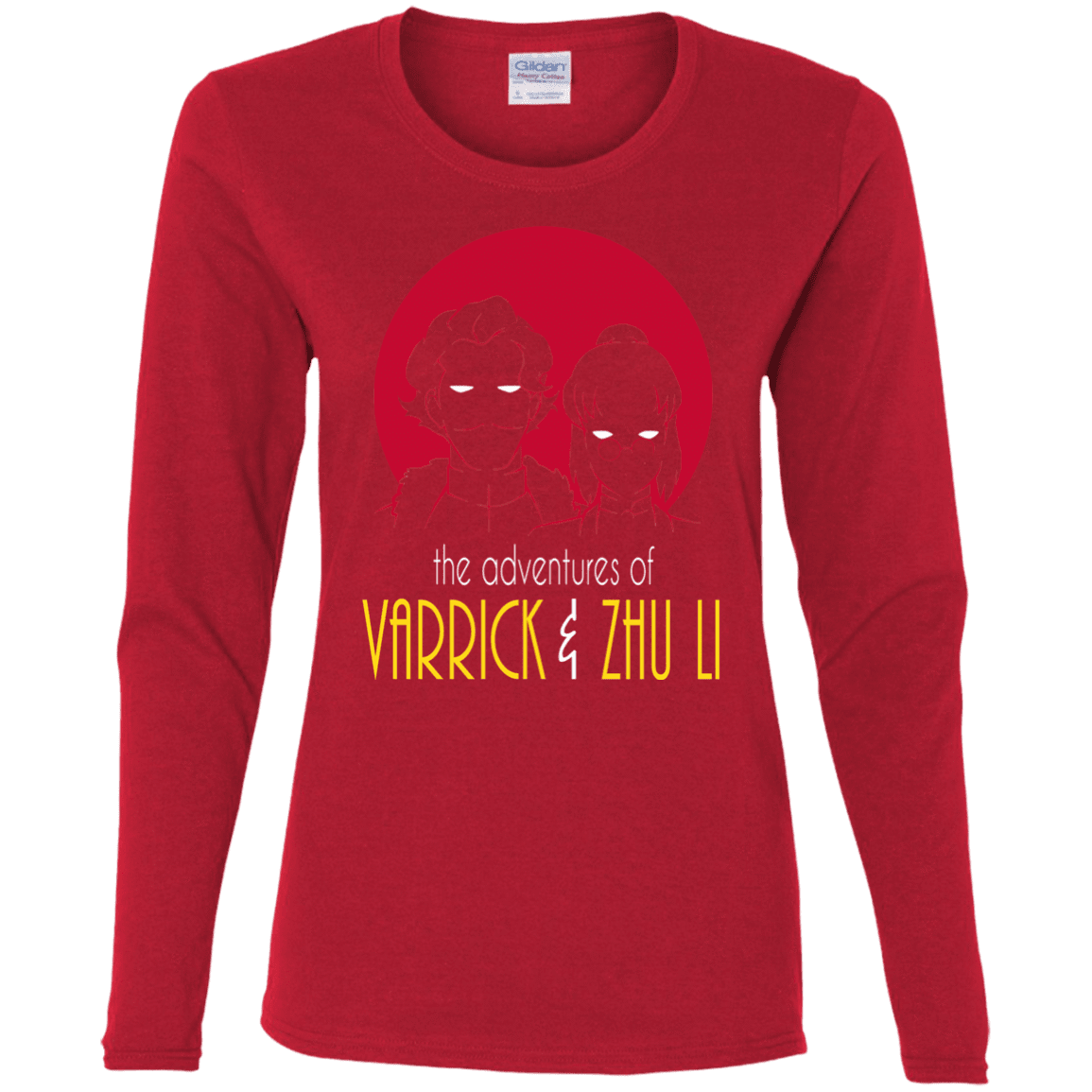 T-Shirts Red / S Adventures of Varrick & Zhu Li Women's Long Sleeve T-Shirt