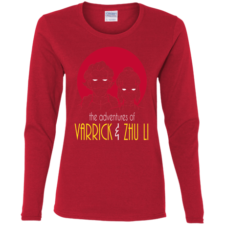 T-Shirts Red / S Adventures of Varrick & Zhu Li Women's Long Sleeve T-Shirt