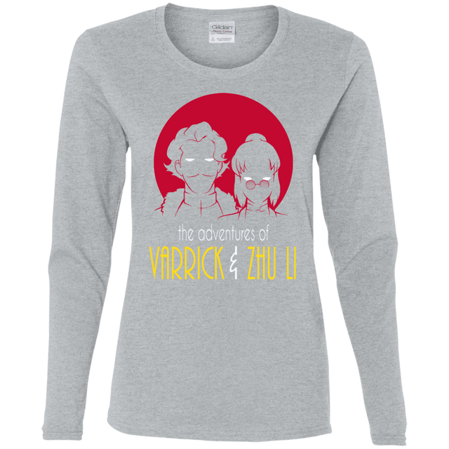 T-Shirts Sport Grey / S Adventures of Varrick & Zhu Li Women's Long Sleeve T-Shirt