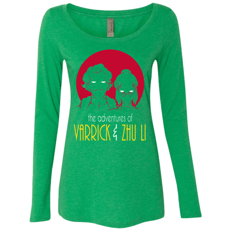 T-Shirts Envy / S Adventures of Varrick & Zhu Li Women's Triblend Long Sleeve Shirt