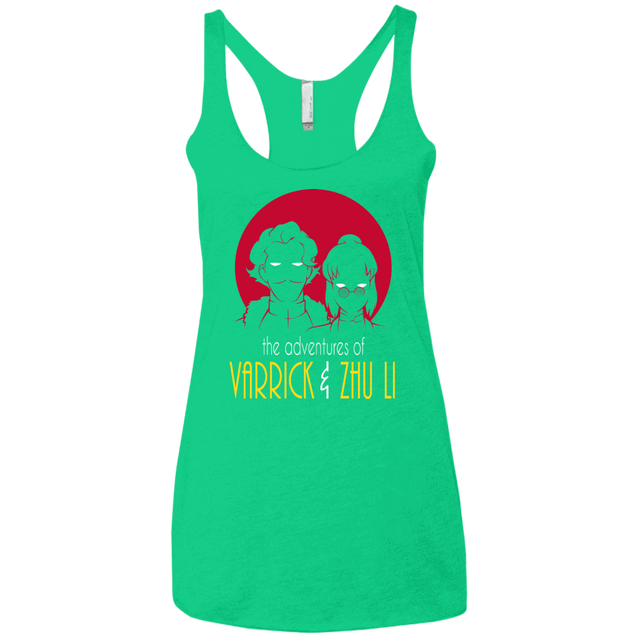 T-Shirts Envy / X-Small Adventures of Varrick & Zhu Li Women's Triblend Racerback Tank