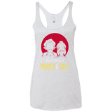 T-Shirts Heather White / X-Small Adventures of Varrick & Zhu Li Women's Triblend Racerback Tank