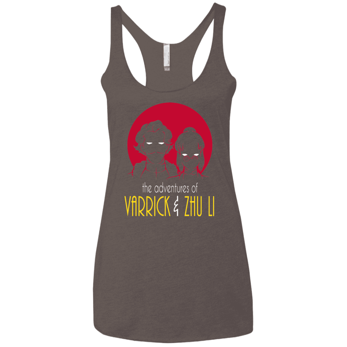 T-Shirts Macchiato / X-Small Adventures of Varrick & Zhu Li Women's Triblend Racerback Tank