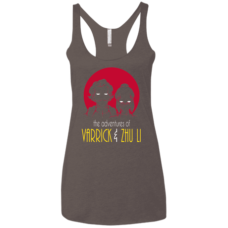 T-Shirts Macchiato / X-Small Adventures of Varrick & Zhu Li Women's Triblend Racerback Tank