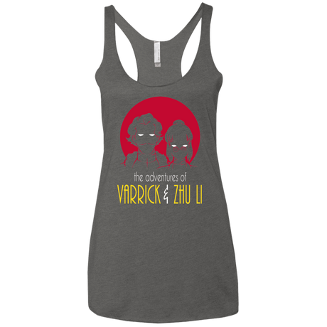 T-Shirts Premium Heather / X-Small Adventures of Varrick & Zhu Li Women's Triblend Racerback Tank