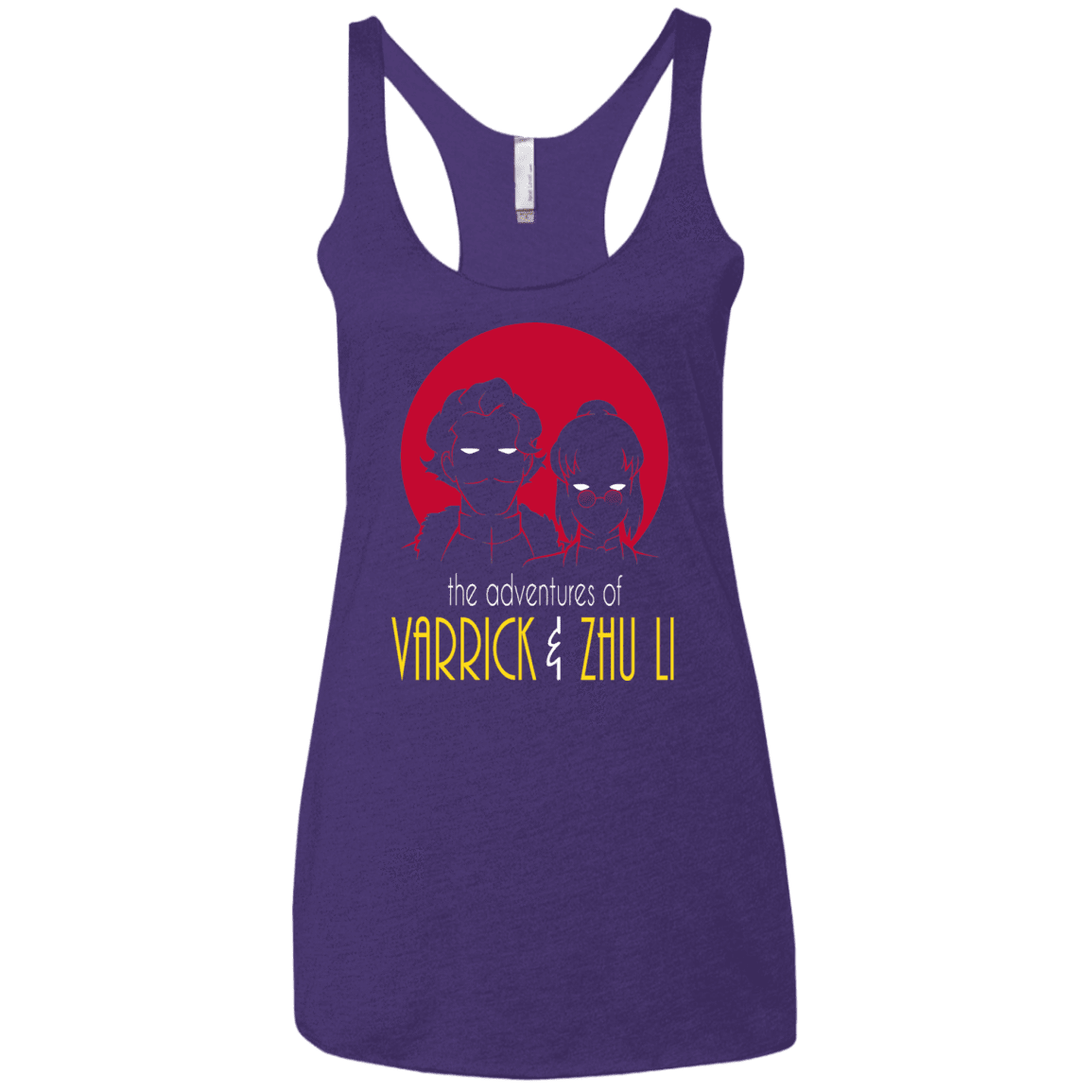 T-Shirts Purple Rush / X-Small Adventures of Varrick & Zhu Li Women's Triblend Racerback Tank