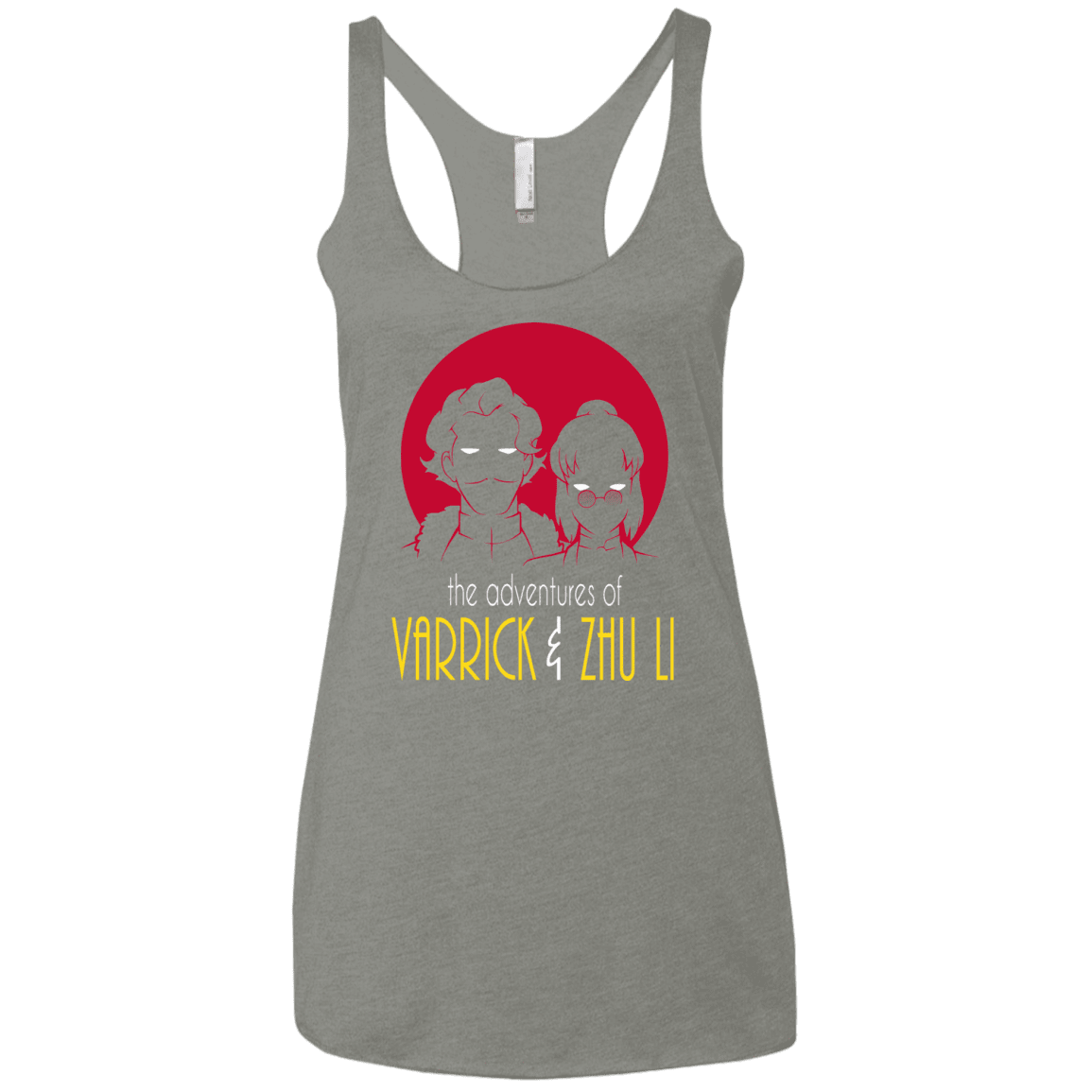 T-Shirts Venetian Grey / X-Small Adventures of Varrick & Zhu Li Women's Triblend Racerback Tank