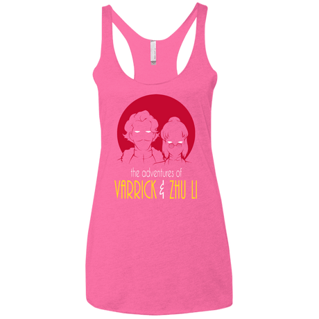 T-Shirts Vintage Pink / X-Small Adventures of Varrick & Zhu Li Women's Triblend Racerback Tank