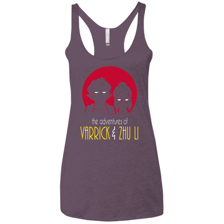 T-Shirts Vintage Purple / X-Small Adventures of Varrick & Zhu Li Women's Triblend Racerback Tank