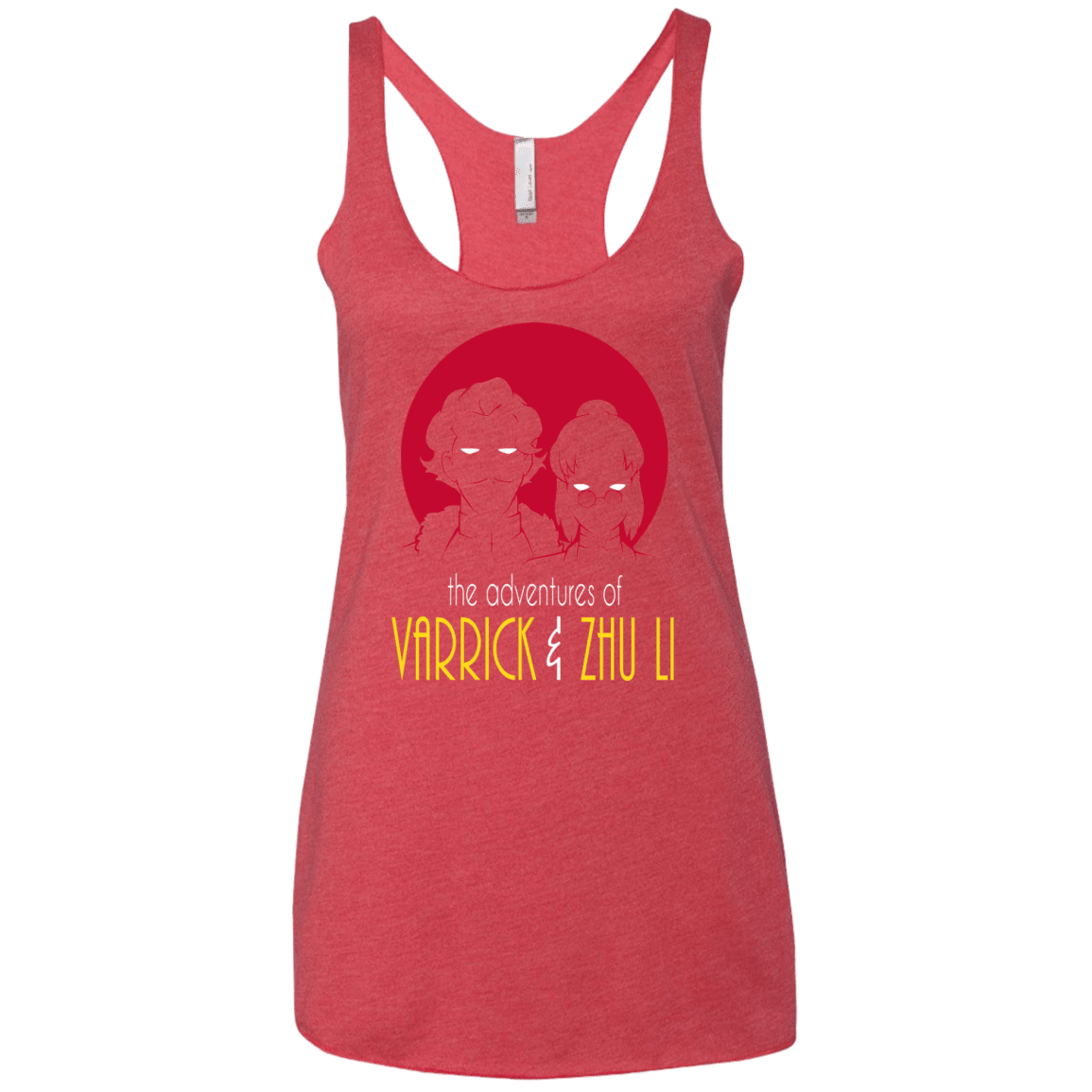 T-Shirts Vintage Red / X-Small Adventures of Varrick & Zhu Li Women's Triblend Racerback Tank