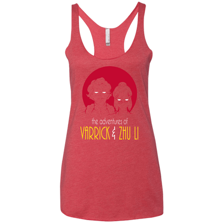 T-Shirts Vintage Red / X-Small Adventures of Varrick & Zhu Li Women's Triblend Racerback Tank