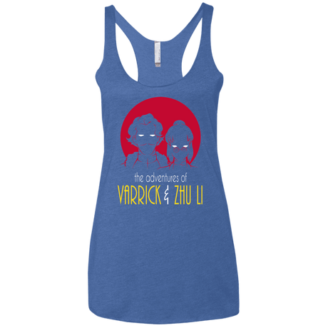 T-Shirts Vintage Royal / X-Small Adventures of Varrick & Zhu Li Women's Triblend Racerback Tank