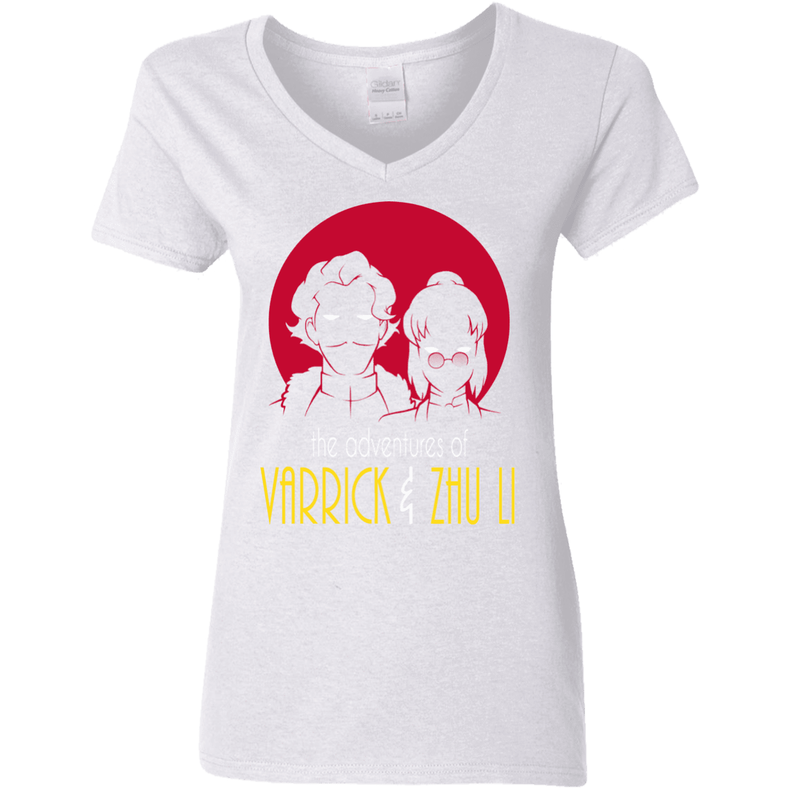 T-Shirts White / S Adventures of Varrick & Zhu Li Women's V-Neck T-Shirt