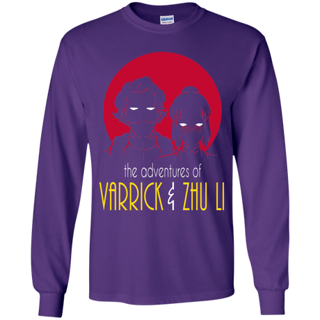 T-Shirts Purple / YS Adventures of Varrick & Zhu Li Youth Long Sleeve T-Shirt