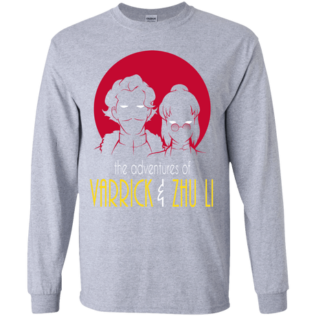 T-Shirts Sport Grey / YS Adventures of Varrick & Zhu Li Youth Long Sleeve T-Shirt