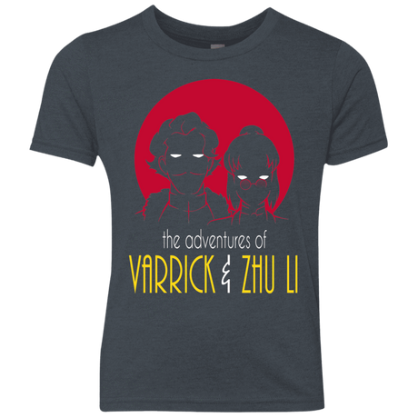 T-Shirts Vintage Navy / YXS Adventures of Varrick & Zhu Li Youth Triblend T-Shirt