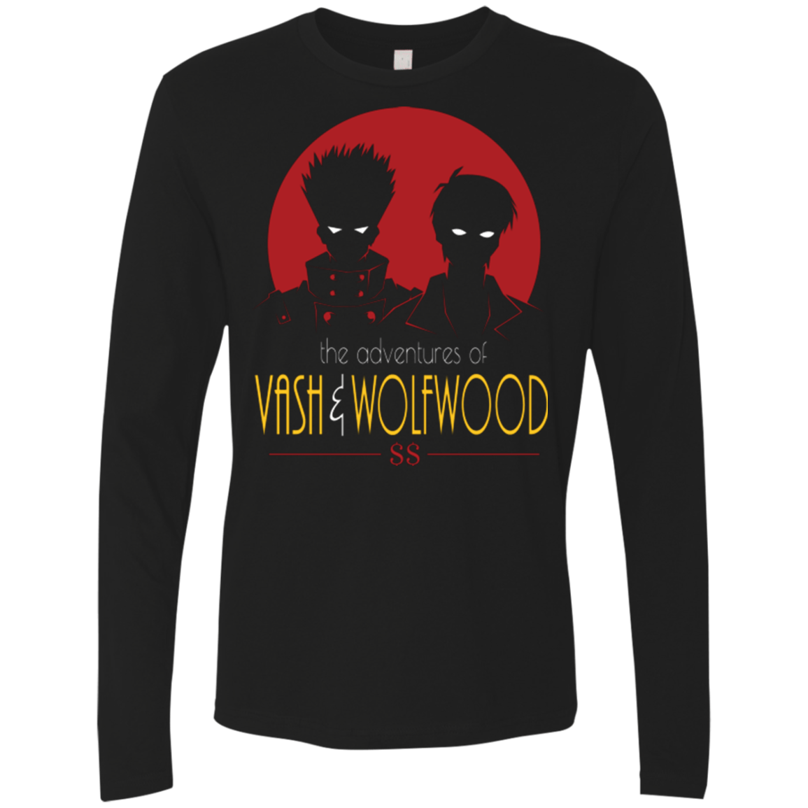 T-Shirts Black / Small Adventures of Vash & Wolfwood Men's Premium Long Sleeve