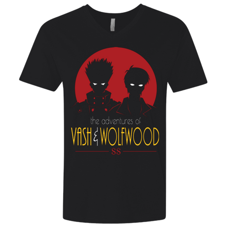 T-Shirts Black / X-Small Adventures of Vash & Wolfwood Men's Premium V-Neck