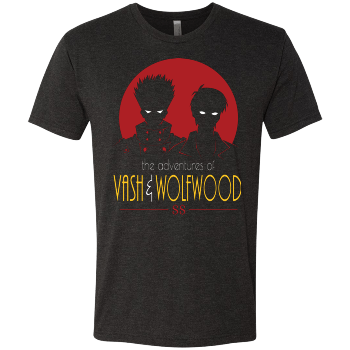 T-Shirts Vintage Black / Small Adventures of Vash & Wolfwood Men's Triblend T-Shirt