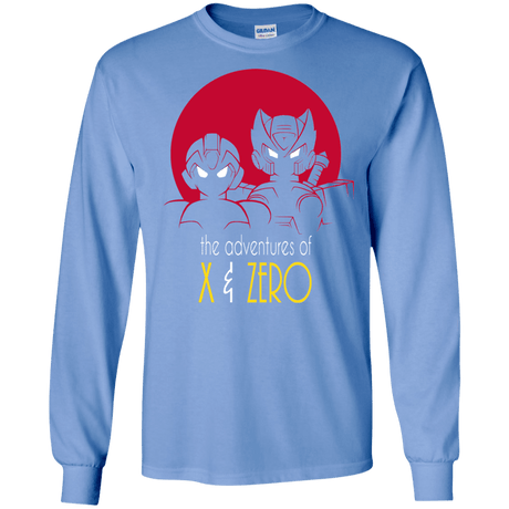 T-Shirts Carolina Blue / S Adventures of X & Zero Men's Long Sleeve T-Shirt