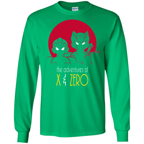 T-Shirts Irish Green / S Adventures of X & Zero Men's Long Sleeve T-Shirt