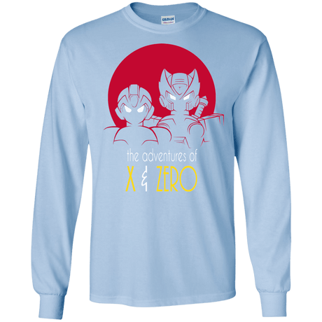 T-Shirts Light Blue / S Adventures of X & Zero Men's Long Sleeve T-Shirt