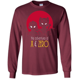 T-Shirts Maroon / S Adventures of X & Zero Men's Long Sleeve T-Shirt