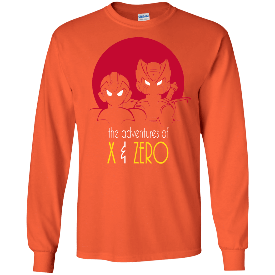 T-Shirts Orange / S Adventures of X & Zero Men's Long Sleeve T-Shirt