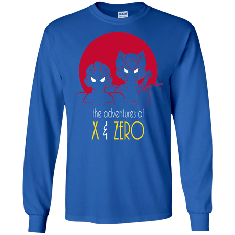 T-Shirts Royal / S Adventures of X & Zero Men's Long Sleeve T-Shirt