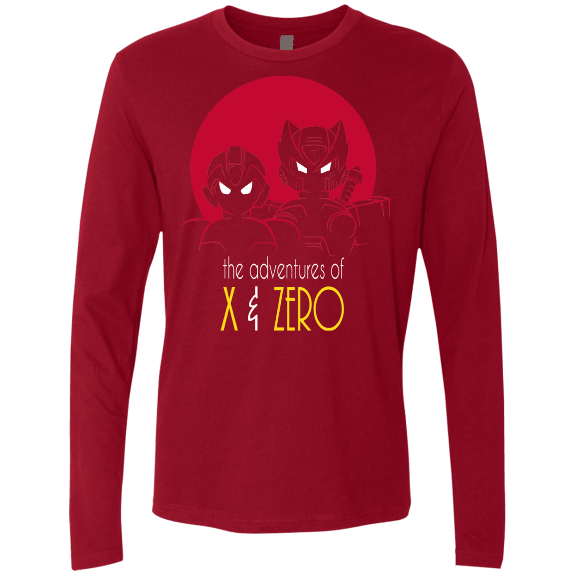 T-Shirts Cardinal / S Adventures of X & Zero Men's Premium Long Sleeve