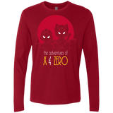 T-Shirts Cardinal / S Adventures of X & Zero Men's Premium Long Sleeve