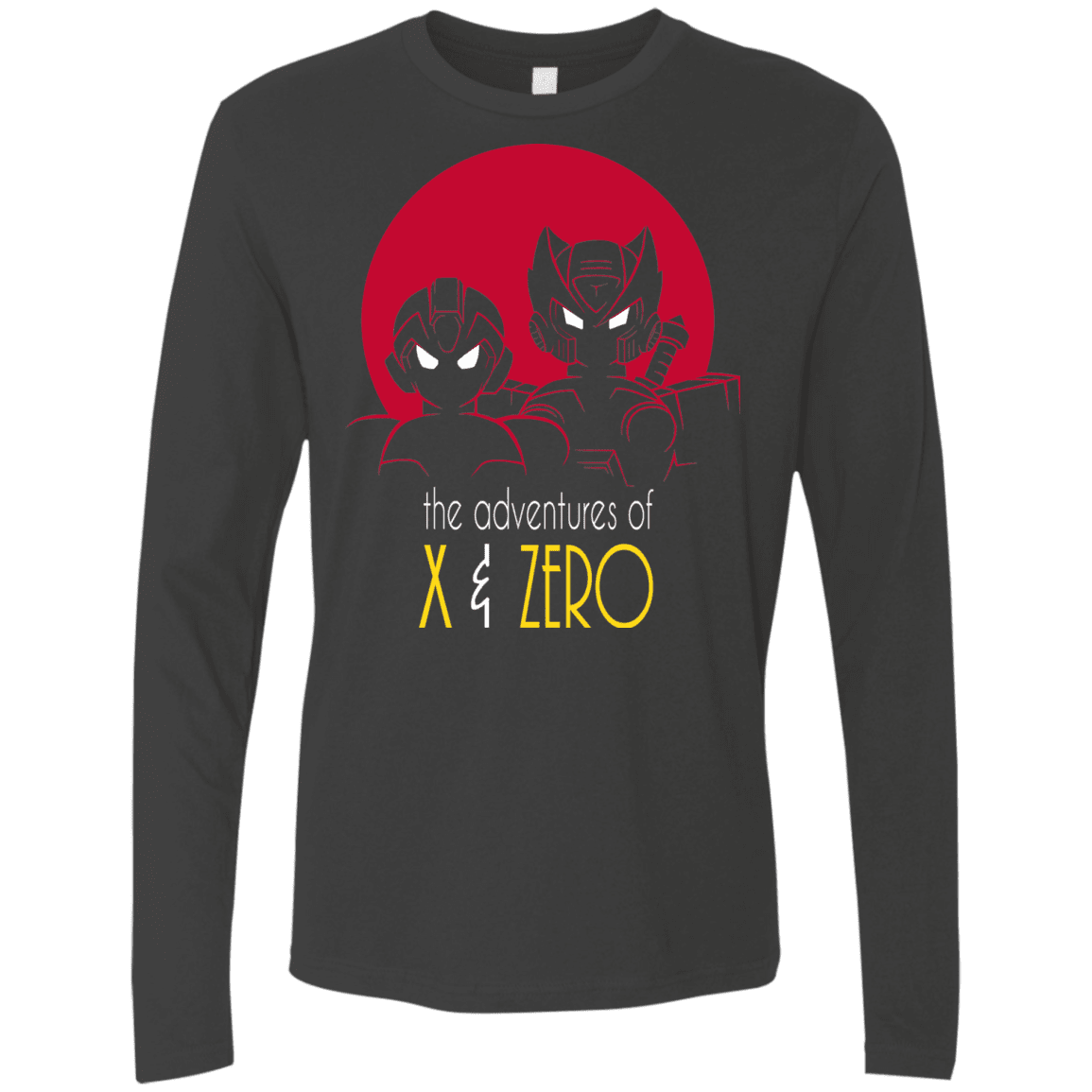 T-Shirts Heavy Metal / S Adventures of X & Zero Men's Premium Long Sleeve