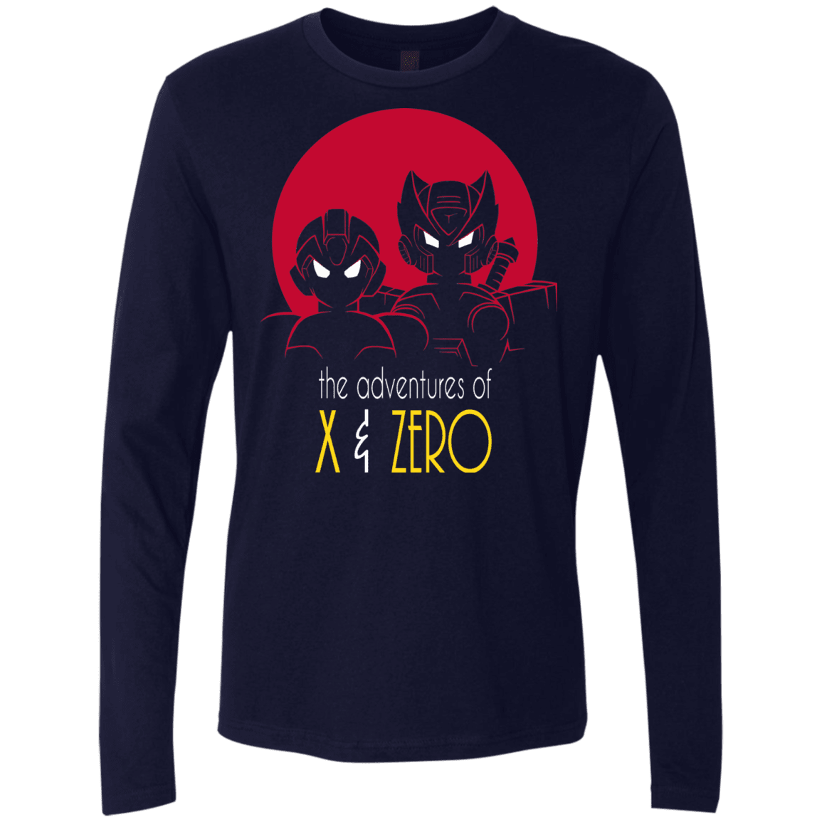 T-Shirts Midnight Navy / S Adventures of X & Zero Men's Premium Long Sleeve