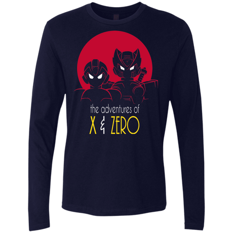 T-Shirts Midnight Navy / S Adventures of X & Zero Men's Premium Long Sleeve