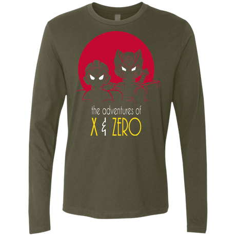 T-Shirts Military Green / S Adventures of X & Zero Men's Premium Long Sleeve