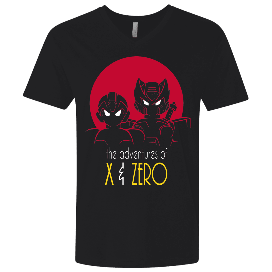 T-Shirts Black / X-Small Adventures of X & Zero Men's Premium V-Neck