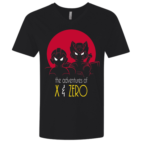 T-Shirts Black / X-Small Adventures of X & Zero Men's Premium V-Neck