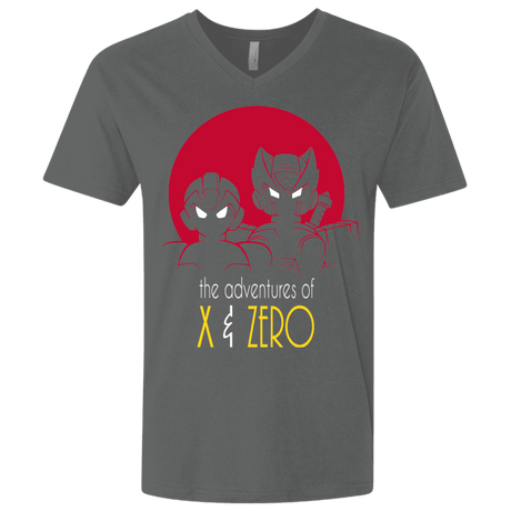 T-Shirts Heavy Metal / X-Small Adventures of X & Zero Men's Premium V-Neck