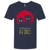 T-Shirts Midnight Navy / X-Small Adventures of X & Zero Men's Premium V-Neck